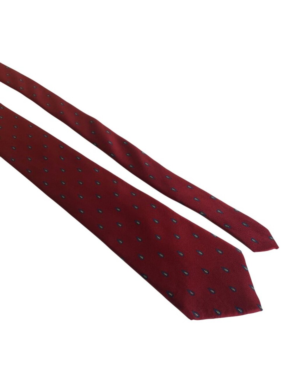 Giannelli Milan New York Tie Red Blue Teardrop Mens Necktie VTG Office Dad Gift